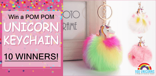 Pom Pom Unicorn Keychain Giveaway