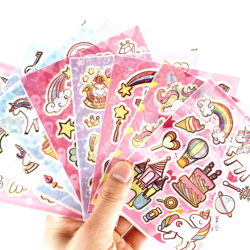 Kawaii Unicorn 8 Sticker Sheet