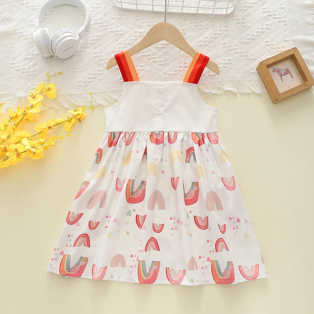 Kids Watercolor Rainbow Dress