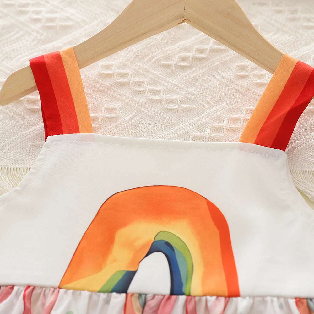 Kids Watercolor Rainbow Dress