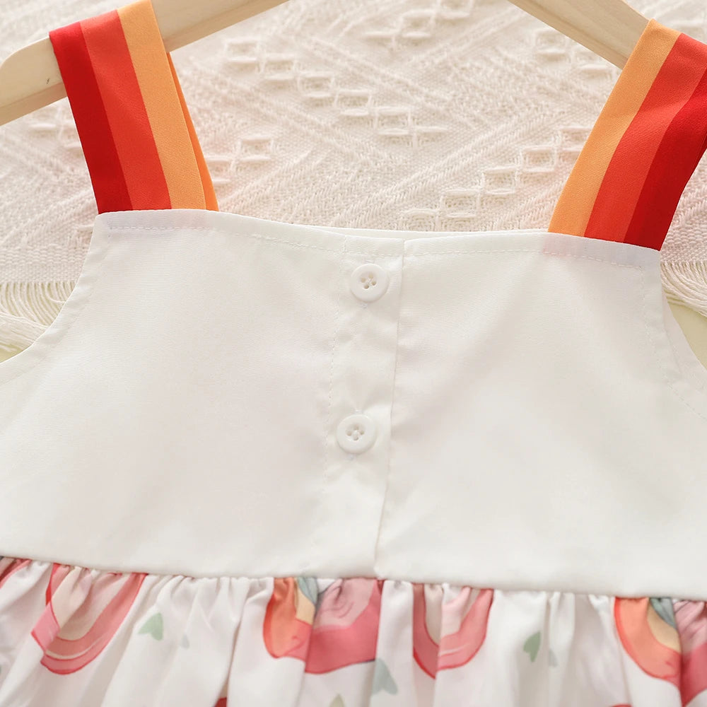 Kids Watercolor Rainbow Dress