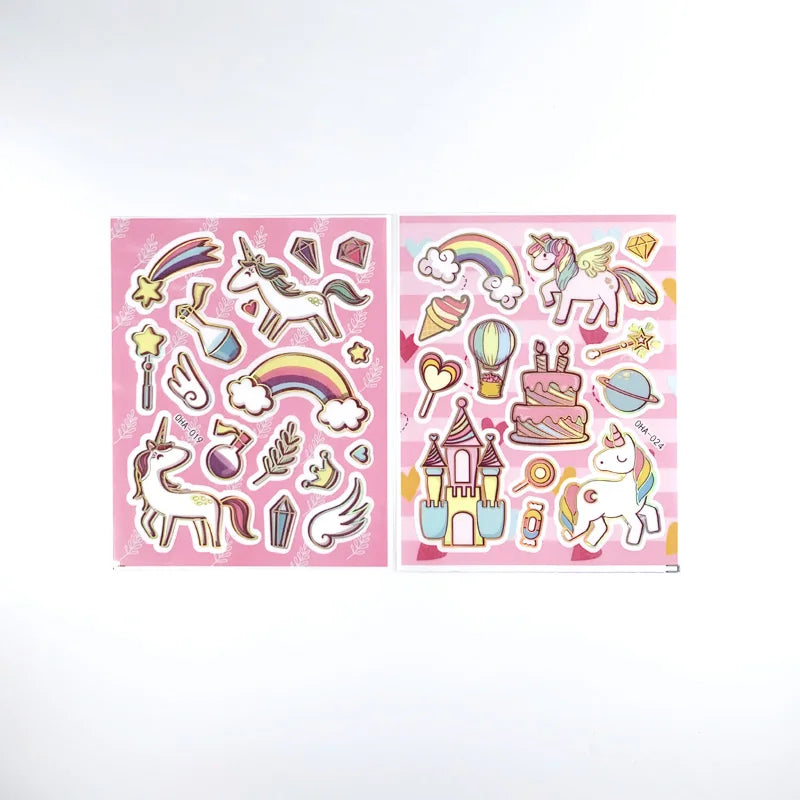 Kawaii Unicorn 8 Sticker Sheet