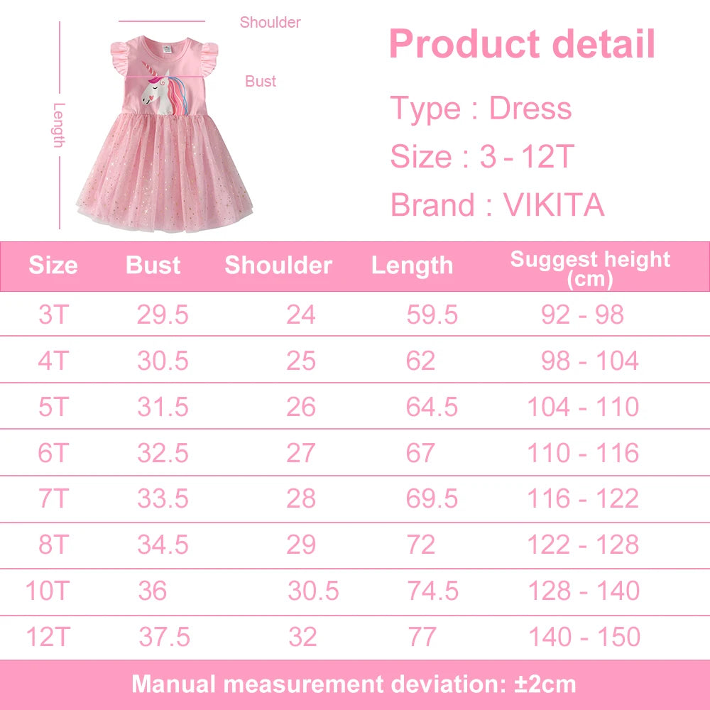 Girls Unicorn Sparkle Tulle Dress