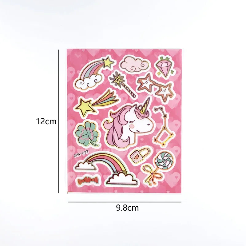 Kawaii Unicorn 8 Sticker Sheet