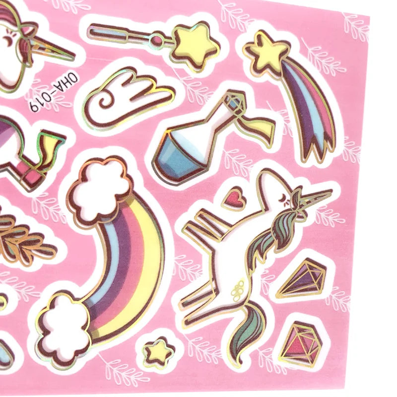 Kawaii Unicorn 8 Sticker Sheet