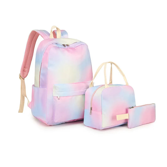 3pcs/set Rainbow Backpack