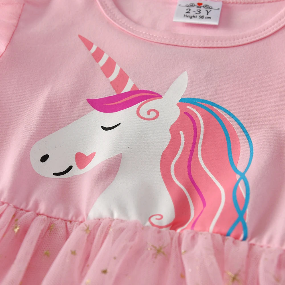 Girls Unicorn Sparkle Tulle Dress