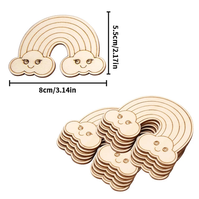 10pcs/set Unicorn Wooden DIY Painting Kit