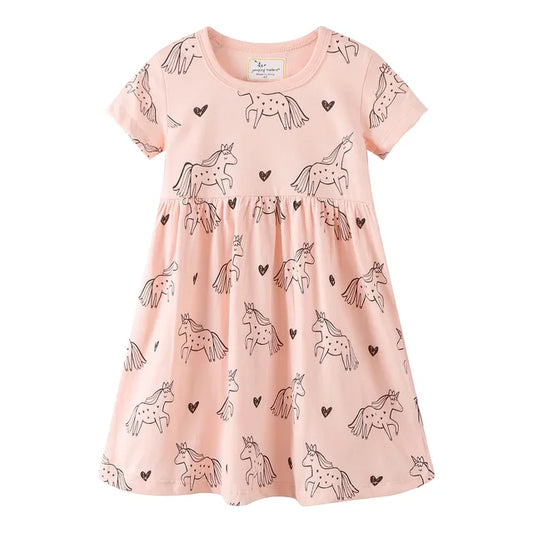 Girls Unicorn Print Dress