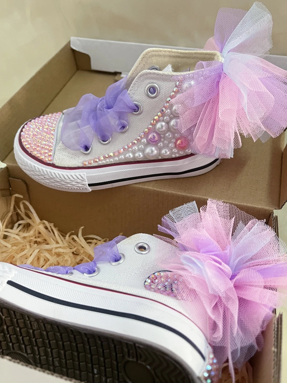 Unicorn Pearly Bling High-Top Sneakers