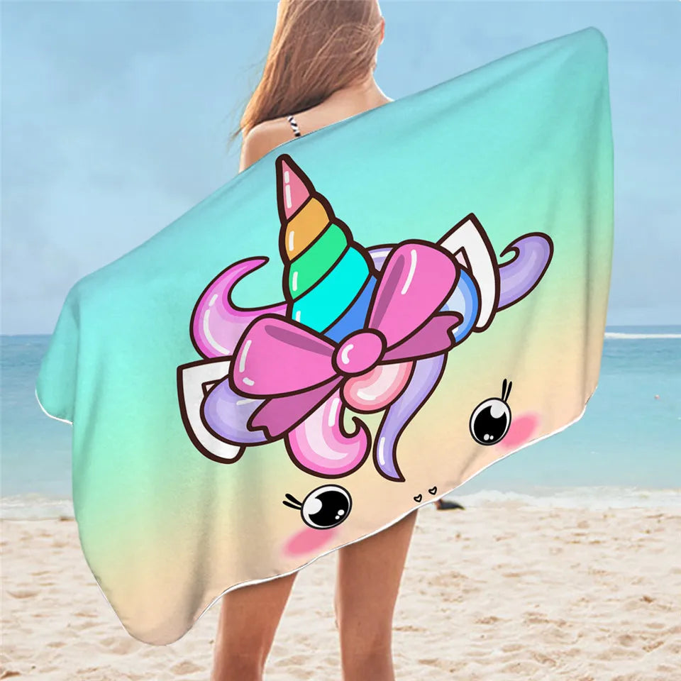Cute Cartoon Unicorn Towels