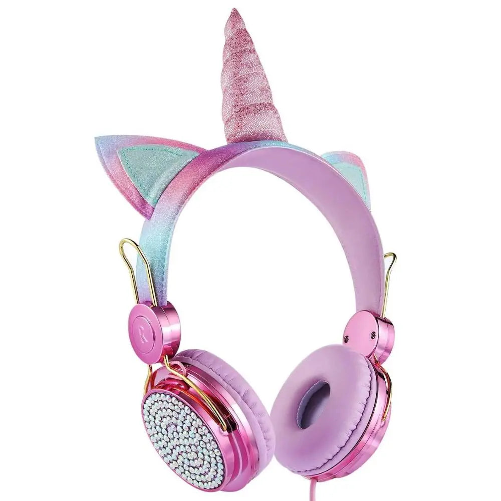 Rainbow Unicorn Wired Headphones