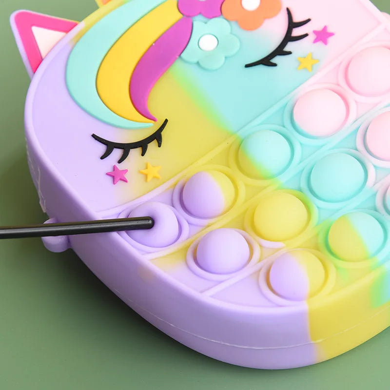 Unicorn Push-Pop Fidget Purse