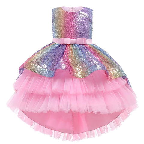 Rainbow Sequins Princess Dress