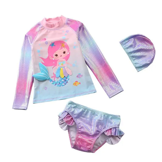 Girls Mermaid Two Piece Swimsuit