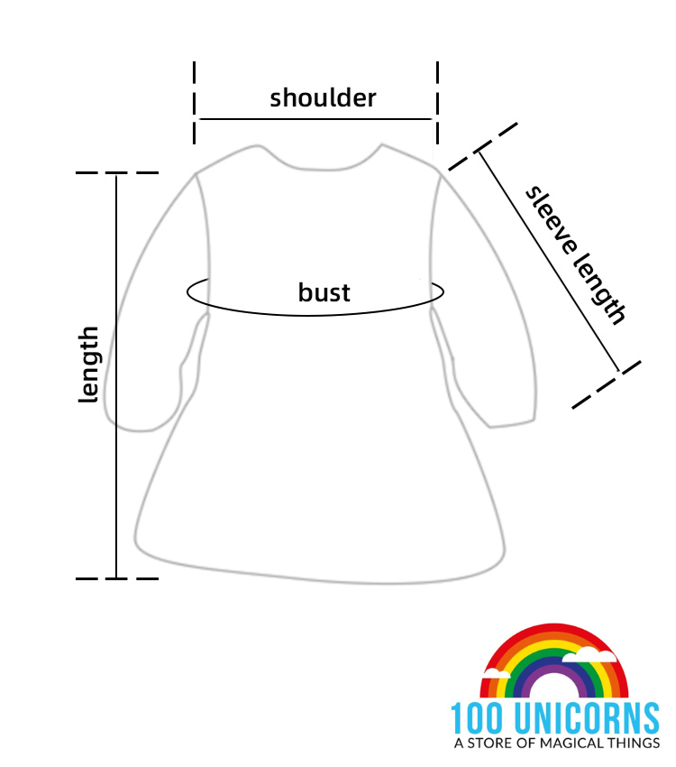 Rainbow Dream Big Print Long Sleeve Dress