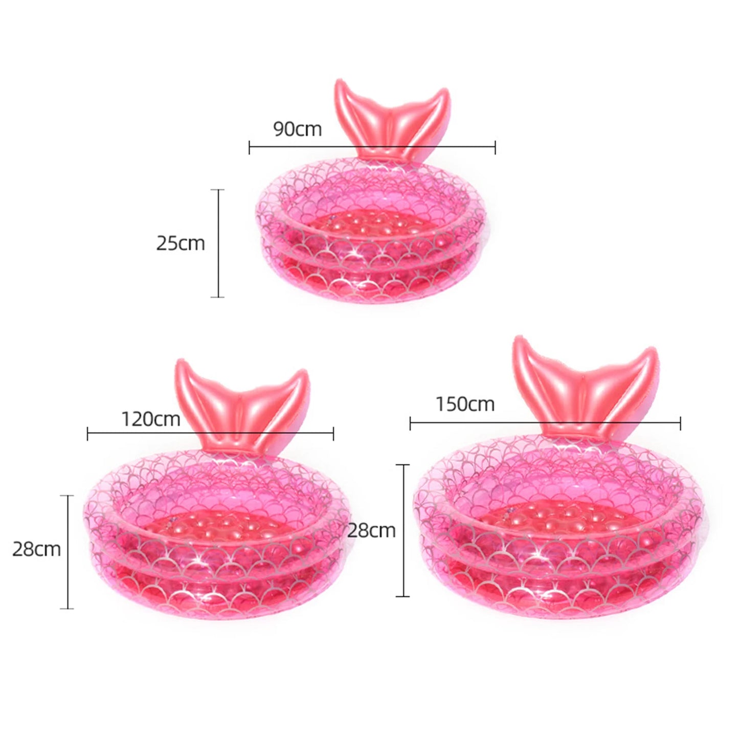 Inflatable Round Mermaid Swimming Pool