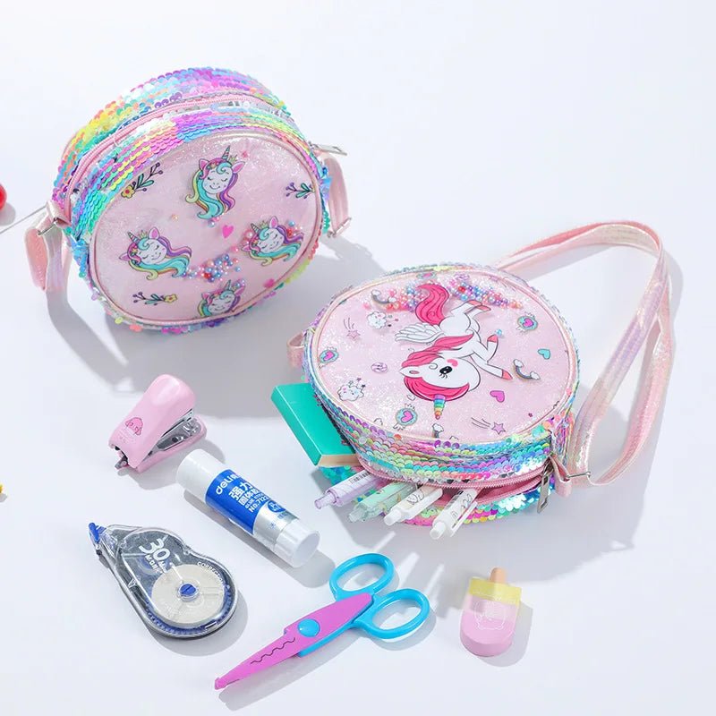 Rainbow Sequin and Glitter Unicorn Purse