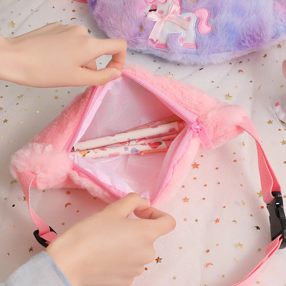 Fluffy Unicorn Children's Fanny Pack