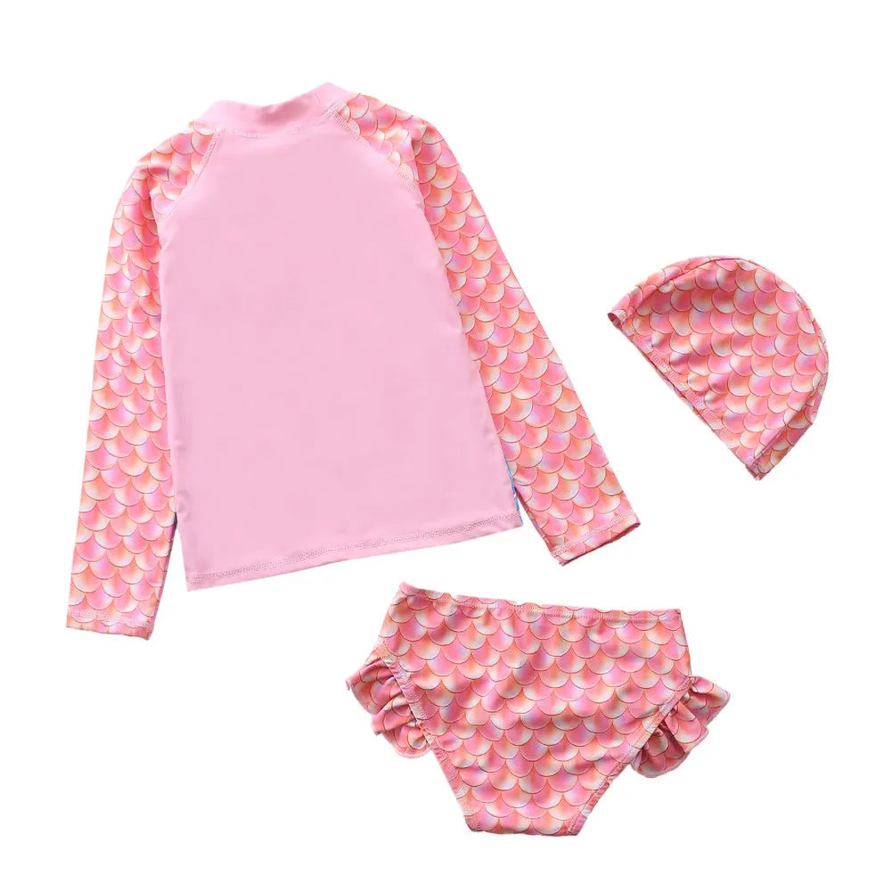 Girls Mermaid Two Piece Swimsuit