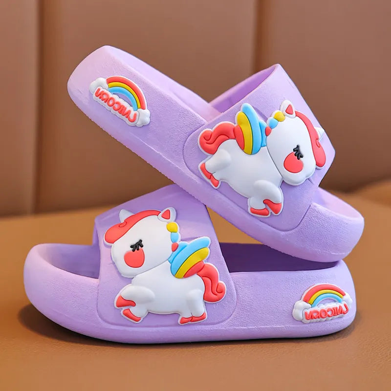 Girls Flying Unicorn Flip-Flops