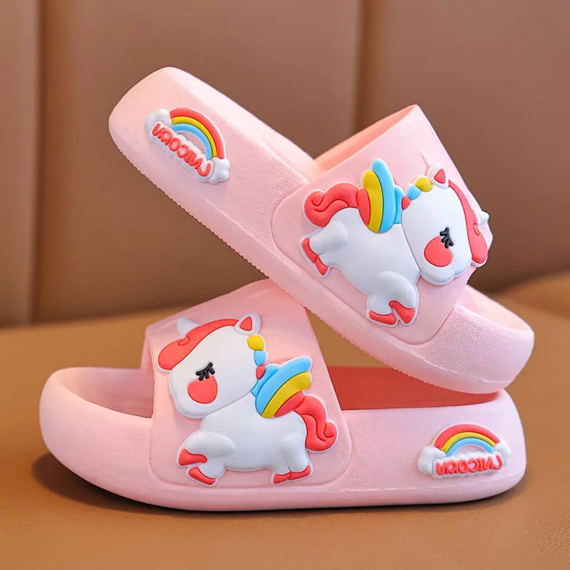 Girls Flying Unicorn Flip-Flops