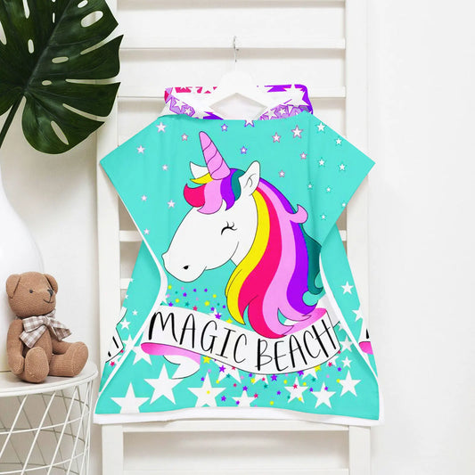 "Magic Beach" Unicorn Towel Poncho