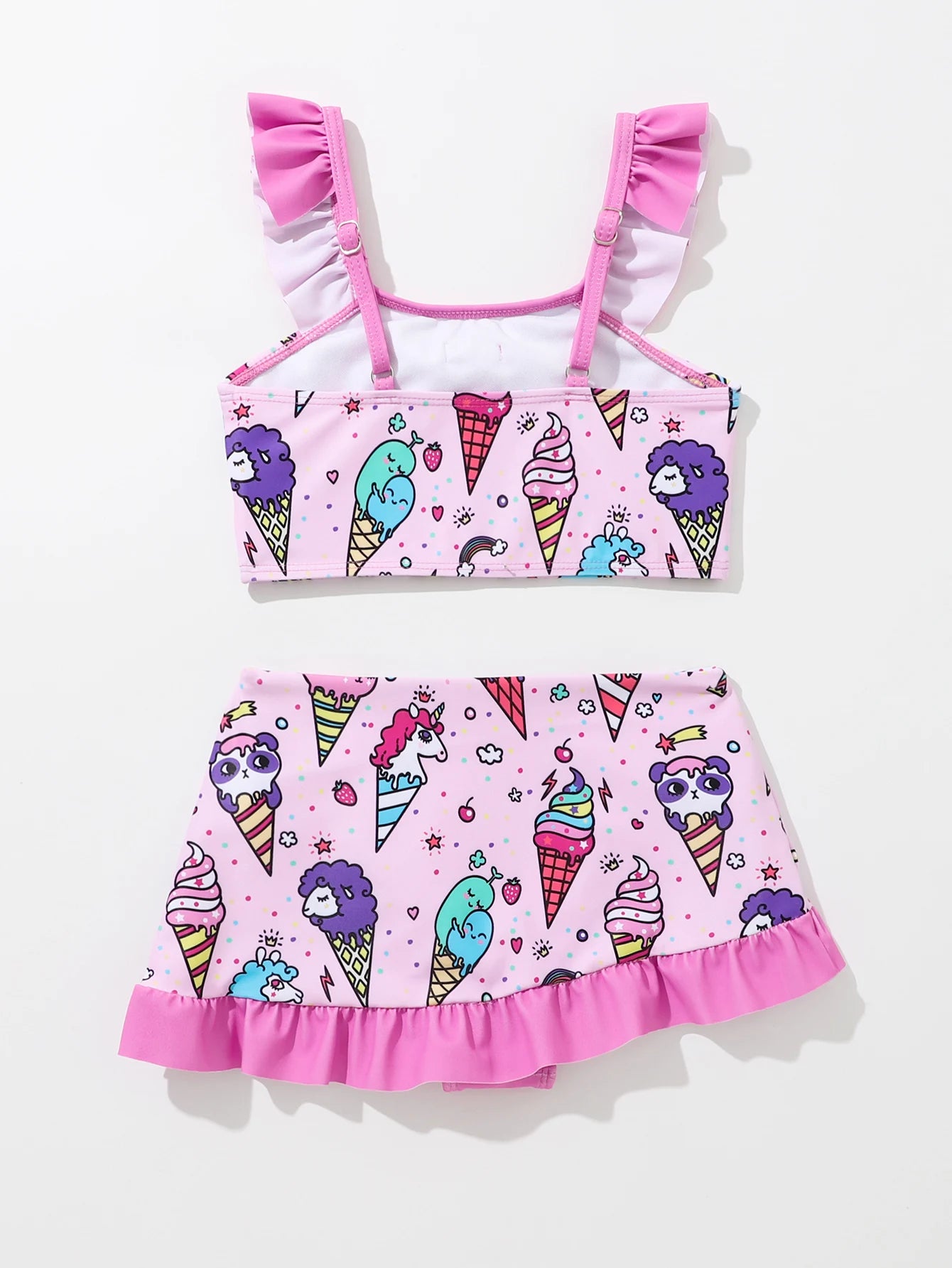 Girls 2 piece Unicorn Ice Cream swimsuit