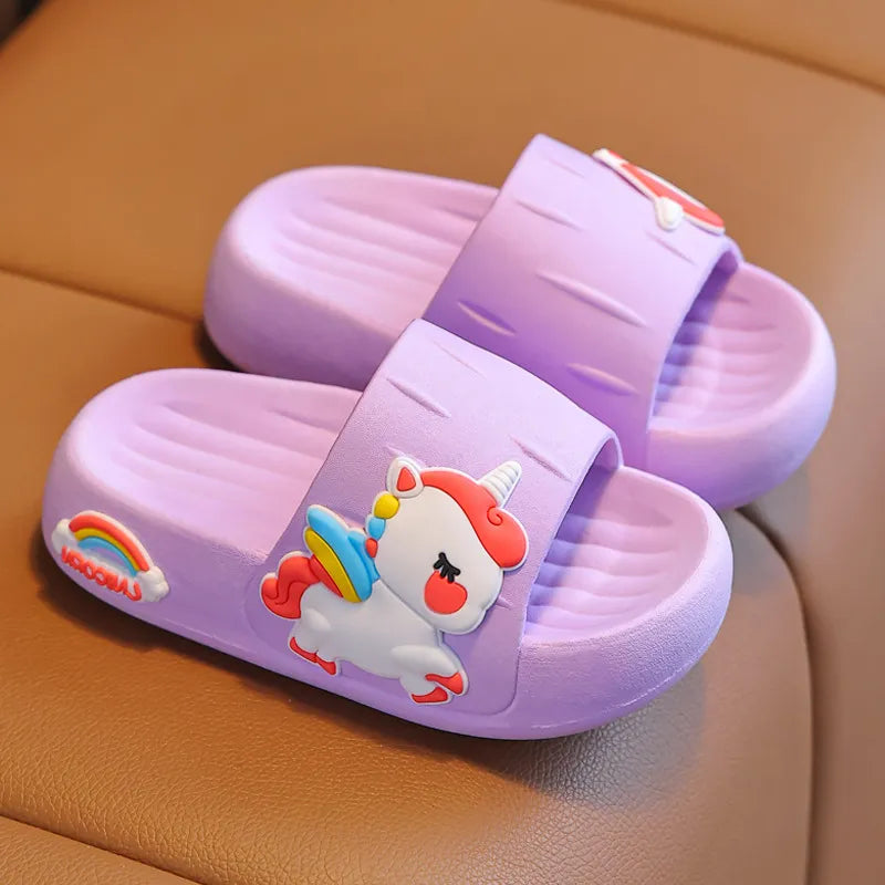 Girls Flying Unicorn Flip-Flops