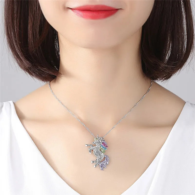 Bedazzled Unicorn Necklace