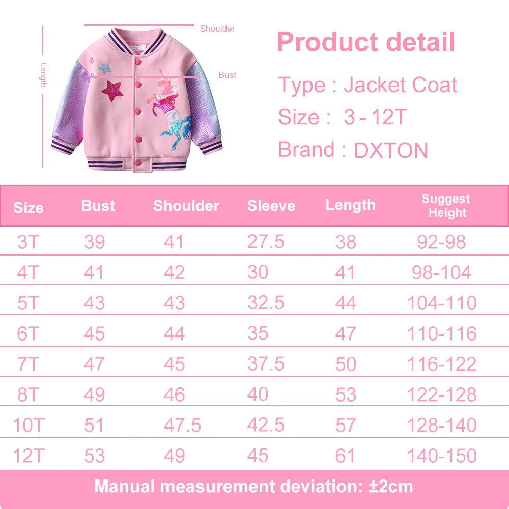 Girls Unicorn Sequin Jersey Jacket
