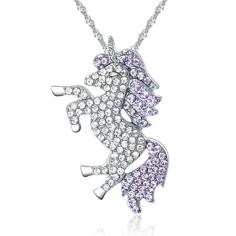 Bedazzled Unicorn Necklace
