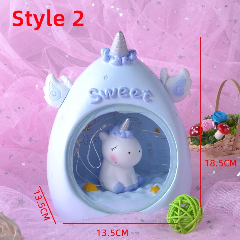 Sweet Unicorn Night Light with Rope