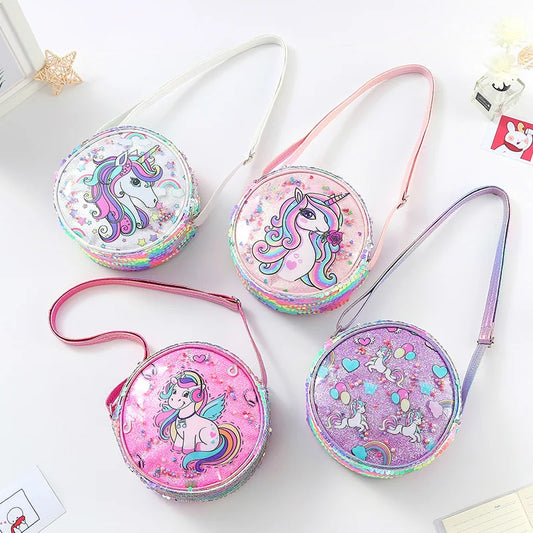 Rainbow Sequin and Glitter Unicorn Purse