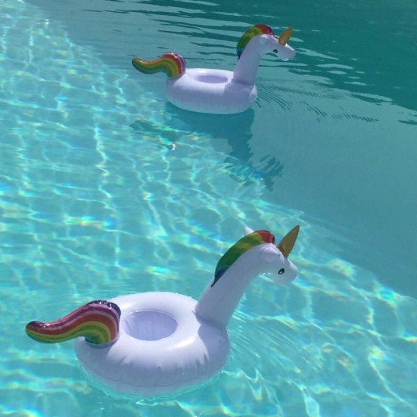 Rainbow Unicorn Inflatable Pool Cup Holder