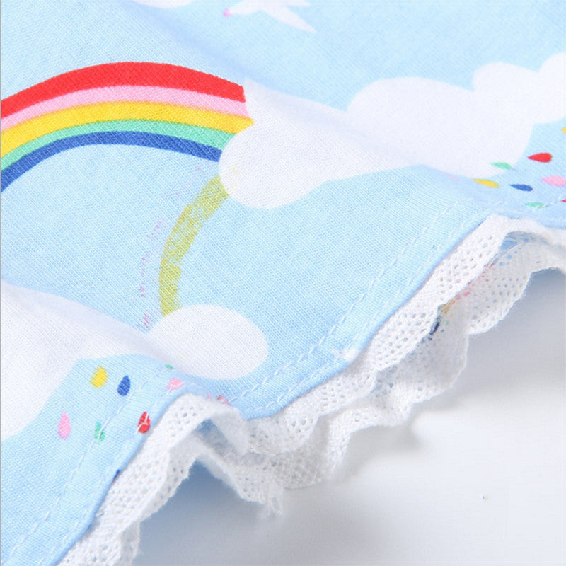 Rainbow Cloud Print Dress