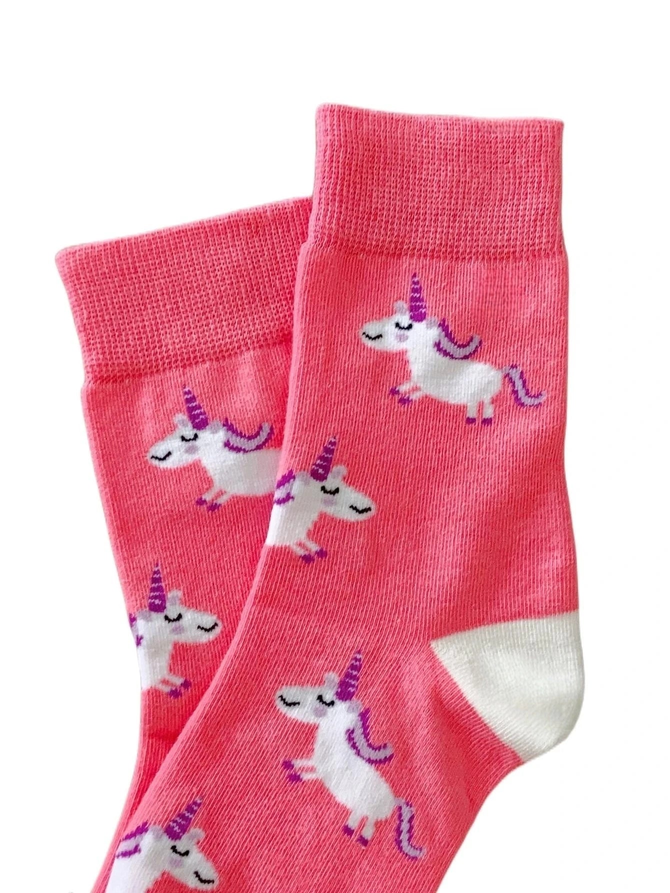 Girls Pink Unicorn Socks