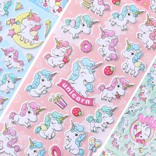 1 sheet Pink Unicorn Scrapbooking Stickers