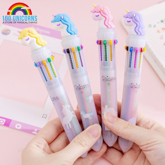 10-Colored Unicorn Pen