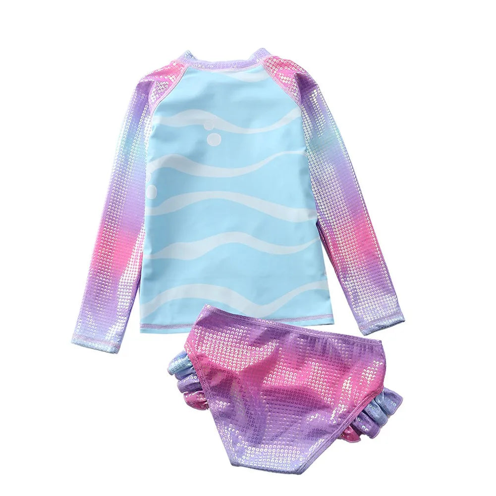 Girls Mermaid Two Piece Swimsuit