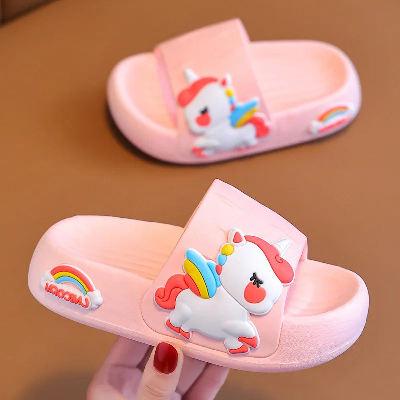 Girls Flying Unicorn Flip-Flops