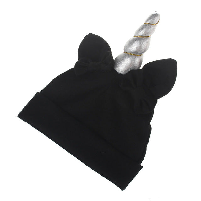 Black Baby Unicorn Winter Hat