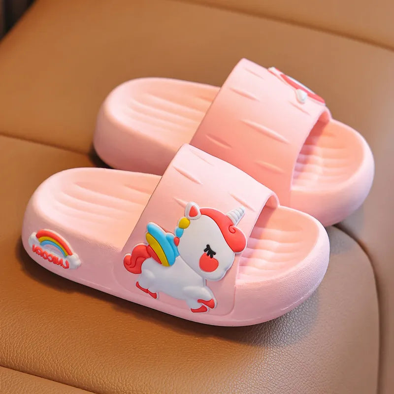 Girls Flying Unicorn Flip-Flops