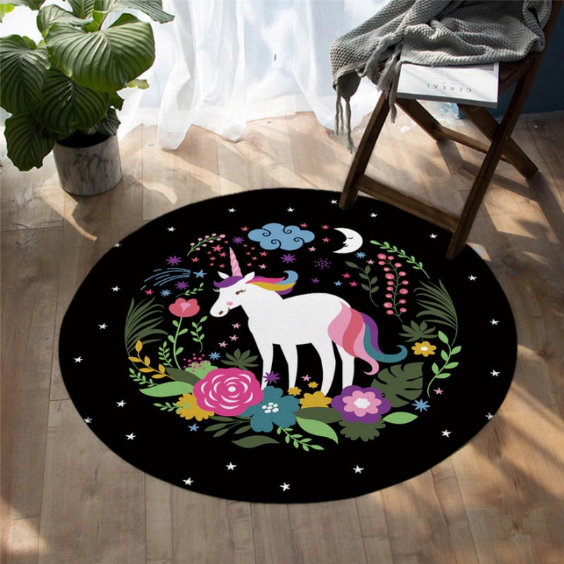 Unicorns Are Real Round Floor Mat Rug
