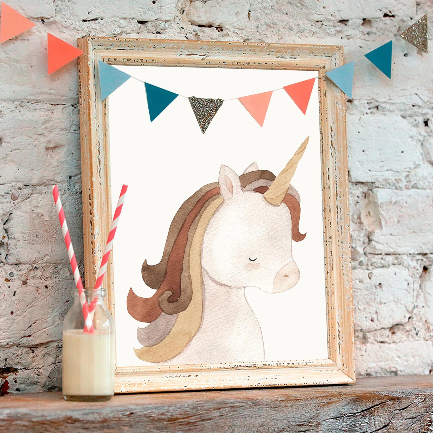 Nursery Boho Unicorn Art Print