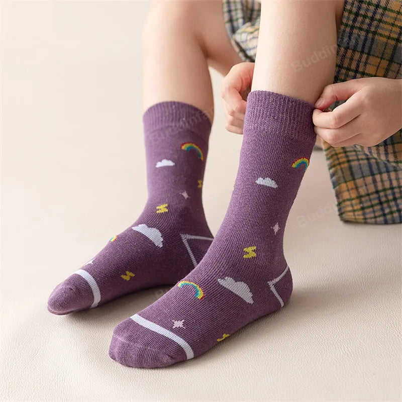 Minimalist Unicorn and Rainbow socks