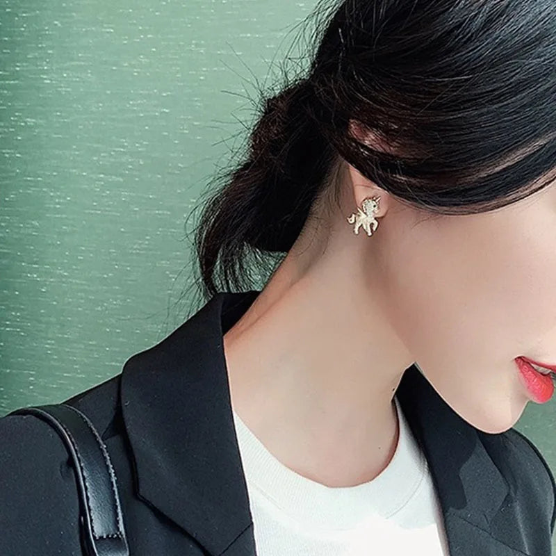 Sparkling Unicorn Studs