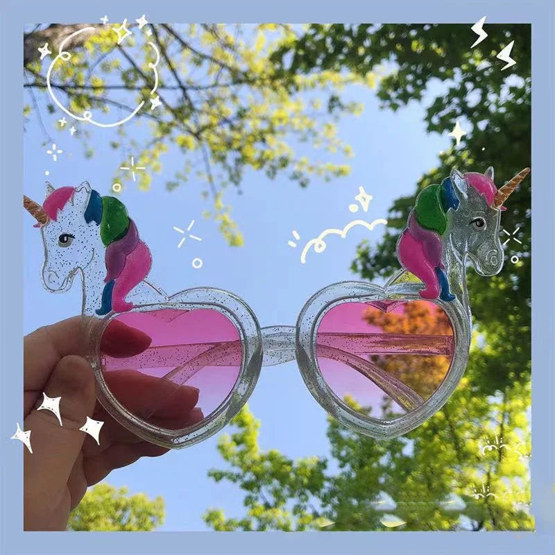 Gold and Glitter Unicorn Sunglasses