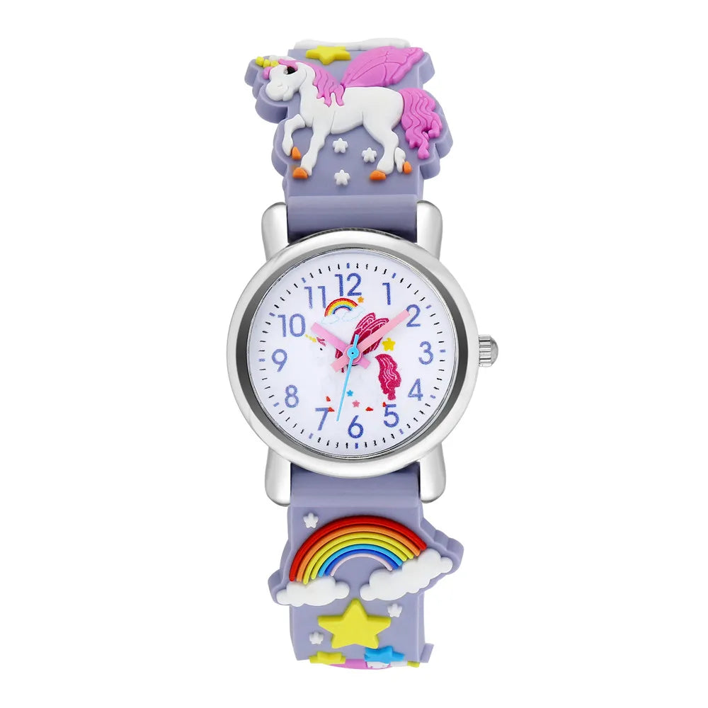 Cute Rubber strap Unicorn watch