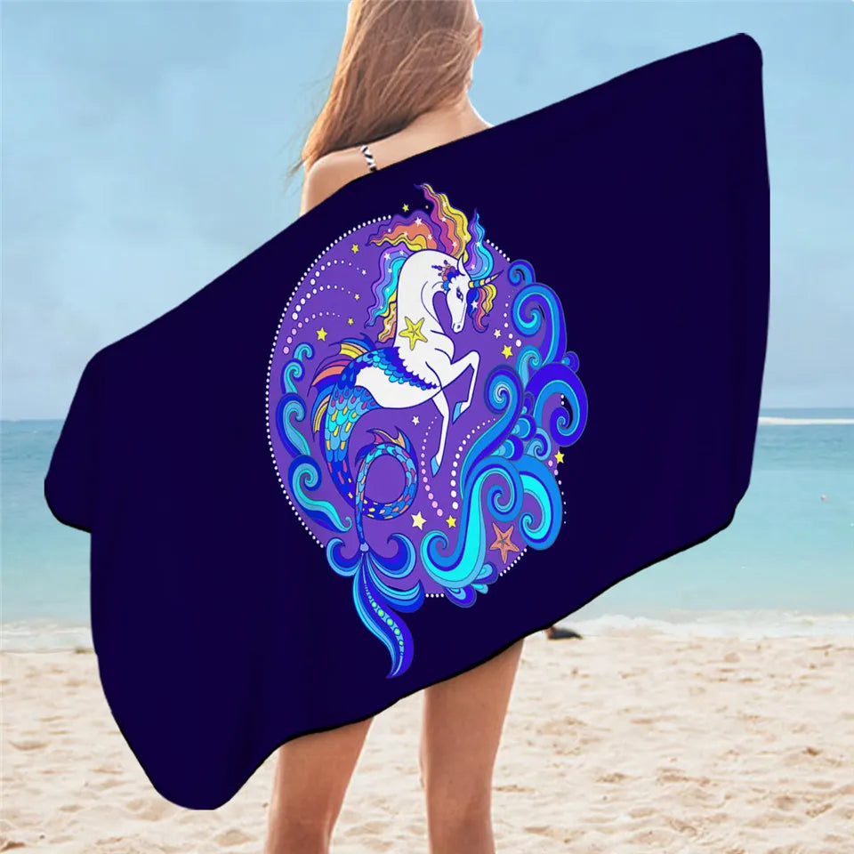 Cute Cartoon Unicorn Towels